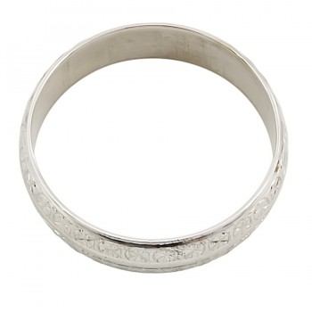 18ct White Gold 3.6g Wedding Ring Size O